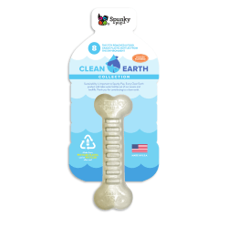 Spunky Pup Clean Earth Bone, 5-5/16" x 1-13/16" x 15/16", White