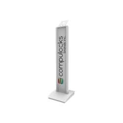 Compulocks VESA Brandable Floor Stand - Stand - for tablet - aluminum - white - floor-standing