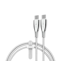 Naztech 6' Titanium USB-C® to USB-C® Braided Cable, White