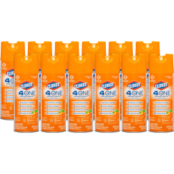 CloroxPro™ 4 in One Disinfectant & Sanitizer - Aerosol - 14 fl oz (0.4 quart) - Fresh Citrus Scent - 12 / Carton