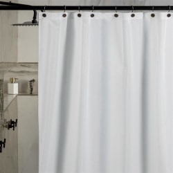 23 Threads, Shower Curtain, Textured GRS Polyester, Grommet, White, 72" x 72", Case Of 12 Curtains