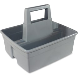 Impact Maids' Basket - 2 Compartment(s) - 10.1" Height x 11.1" Width12.9" Length - Handle, Heavy Duty - Gray - Plastic - 1 Each