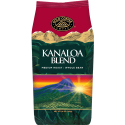 Gold Coffee Company Whole Bean Coffee, Kanaloa Blend, 10 Oz Per Bag