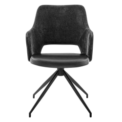 Eurostyle Darcie Faux Leather/Fabric Armchair, Black