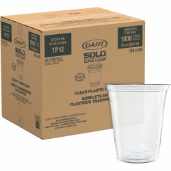Solo Cup Ultra Clear 12 oz Practical-Fill Cold Cups - 50.0 / Pack - 20 / Carton - Clear - PETE Plastic - Cold Drink, Water, Juice, Soda