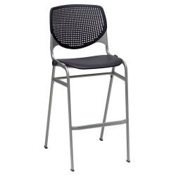 KFI Studios KOOL Stacking Barstool, Black/Silver