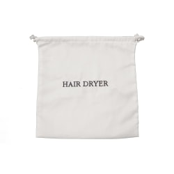 Hospitality 1 Source Hair Dryer Bags, 6" x 11", White/Navy, Case Of 100 Bags