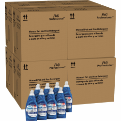 Dawn Manual Pot/Pan Detergent - 128 fl oz (4 quart) - 48 / Pallet - Heavy Duty - Blue