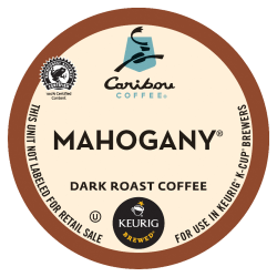 Caribou Coffee® Single-Serve Coffee K-Cup® Pods, Mahogany, Carton Of 24