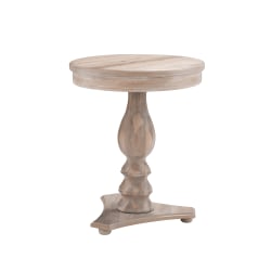 Powell Weston Side Table, 24-1/2"H x 20"W x 20"D, Natural