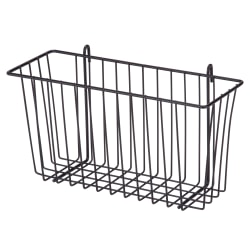 Honey-Can-Do Wire Shelf Accessory Basket, Medium Size, 13"H x 5"W x 13 3/8", Black