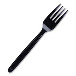 WNA Cutlery for Cutlerease® Dispensing System, Fork, 6"L, Black, Box Of 960 Forks