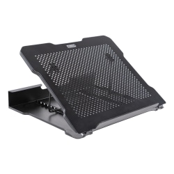 Allsop® Adjustable Metal Laptop Stand, 2-1/2"H x 13-7/16"W x 11-1/2"D, Black