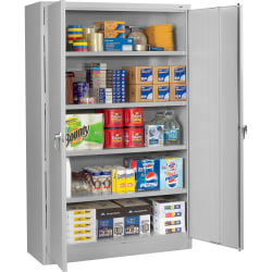 Tennsco Jumbo 5-Drawer Storage Cabinet, 48" x 18" x 78", Light Gray