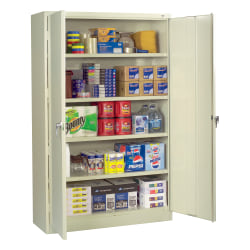 Tennsco® Jumbo Storage Cabinet, 5-Shelf, Putty
