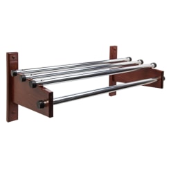 CSL TDE Series Wood Wall Rack, 2-3/4"H x 24"W x 12-1/2"D, Mahogany