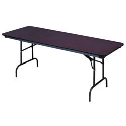 Iceberg Premium Wood Laminate Folding Table, Rectangular, 72"W x 30"D, Mahogany/ Brown