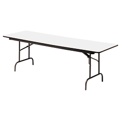 Iceberg Premium Wood Laminate Folding Table, Rectangular, 96"W x 30"D, Gray/Charcoal
