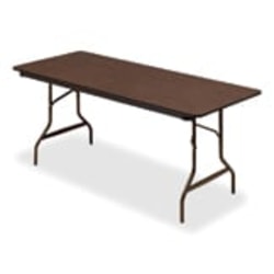 Iceberg 55324 Economy Folding Table - Melamine Rectangle Top - 300 lb Capacity - 72" Table Top x 30" Table Topx 0.62" Table Top Thickness - 55324