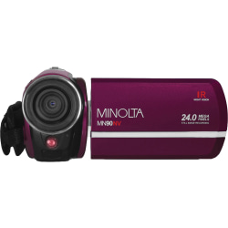 Minolta Full-HD 1080p IR Night Vision Camcorder, Maroon, MN90NV-M