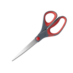 Scotch Precision Scissors, 8", Pointed, Gray/Red