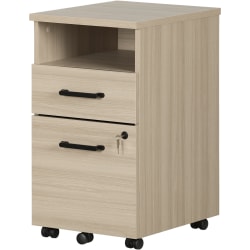 South Shore Zelia 16"W Lateral 2-Drawer Mobile File Cabinet, Soft Elm