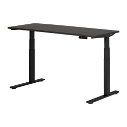 South Shore Ezra Adjustable-Height Standing Desk, 48-3/4"H x 59-1/2"W x 27-1/2"D, Gray Oak/Matte Black