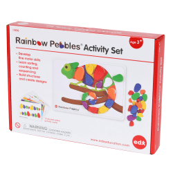 Edx Education Rainbow Pebbles 60-Piece Activity Set, Assorted Colors