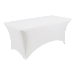 Iceberg Stretch Fabric Table Cloth, 72" x 30", White