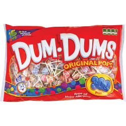 Dum-Dum-Pops, Assorted Flavors, Individually Wrapped, Pack Of 300
