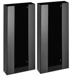 Alpine AdirMed Quad Box Capacity Acrylic Glove Dispensers, 21-1/8"H x 10-1/4"W x 3-1/2"D, Black, Pack Of 2 Dispensers