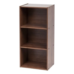 IRIS 35"H 3-Tier Basic Bookcase, Dark Brown
