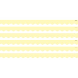 Teacher Created Resources Scalloped Border Trim Packs, 35’, Pastel Yellow, Set Of 6 Packs