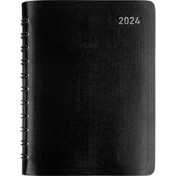2024 Office Depot® Brand Daily Planner, 4" x 6", Black, January To December 2024 , OD711200