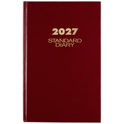 AT-A-GLANCE® Standard Diary® 2027 Daily Diary, Red, Large, 7 3/4" x 12"