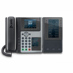 Poly Edge E450 IP Phone and PoE-enabled GSA/TAA - 32 x Total Line - VoIP - 3.5" LCD - IEEE 802.11a/b/g/n - 2 x Network (RJ-45) - PoE Ports