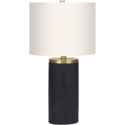 Monarch Specialties Merrit Table Lamp, 24"H, Ivory/Black