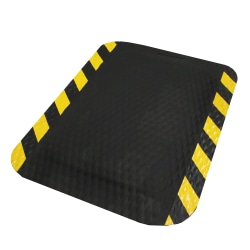 M+A Matting Hog Heaven Anti-Fatigue Mat, 5/8", 2' x 3', Black/Yellow Border