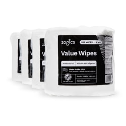 Zogics Antibacterial Value Wipes, White, Total Qty 3,200