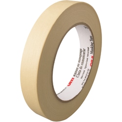 3M™ 203 Masking Tape, 3" Core, 0.75" x 180', Natural, Pack Of 12