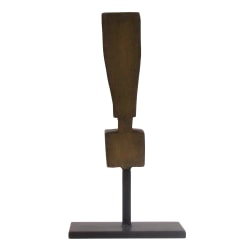 Realspace™ Exclamation Mark Desktop Figurine, 10-13/16"H x 5-3/4"W x 3-1/2"D, Dark Brown