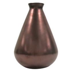 Realspace™ Granby Ceramic Desktop Vase, 10"H x 7"W x 7"D, Antique Bronze