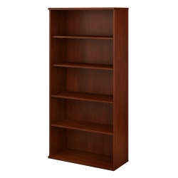 Bush Business Furniture Studio C 73"H 5-Shelf Bookcase, Hansen Cherry, Standard Delivery