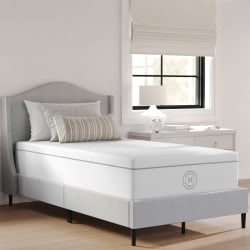 Martha Stewart SleepComplete 12 Inch Firm Hybrid Pocket Spring and Foam Dual-Action Cooling Mattress with Soft Breathable CoolWeave Jacquard Knitted Top, Twin