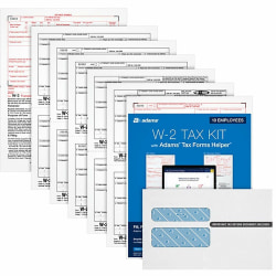TOPS W2 Laser Forms 6-part Tax Kit - 6 Part - Carbonless Copy - 8" x 5.50" Form Size - Letter - White Sheet(s) - 1 Pack