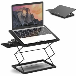 CD4 Adjustable Laptop Desk Stand Standing Desk Converter for Laptops - portable compact ergonomic desktop riser sit stand up desk conversion