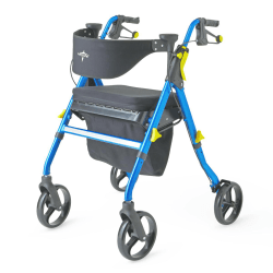 Medline Empower Adjustable Steel Rollator, 37" x 17 1/2", Blue