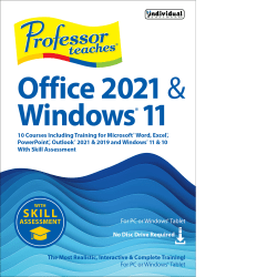 Individual Software Professor Teaches Office 2021 & Windows 11 with Skill Assessment (Windows)