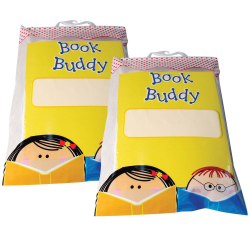 Creative Teaching Press Book Buddy Bags, 11"W x 16"H, Multicolor, 5 Bags Per Pack, Set Of 2 Packs