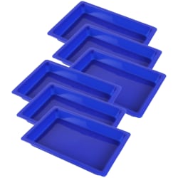 Romanoff Products Small Creativitrays, 8-1/2" x 5-3/4" x 1", Blue, Pack Of 6 Creativitrays